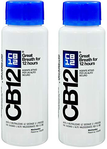 CB12 500ml bottle Twin Pack Mint Menthol Safe Breath Mouthwash by Meda