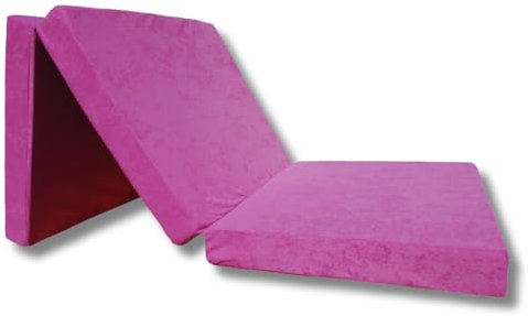 Natalia Spzoo Matelas lit futon Pliable Pliant 195 x 65 x 10 cm (1227-Rose Vif)
