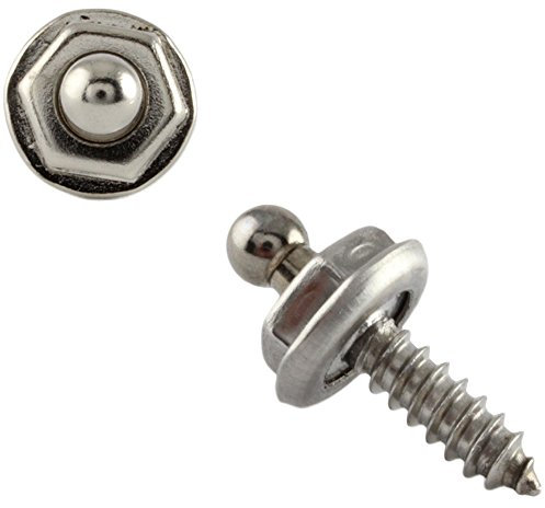 100 Stück LOXX Unterteil Holzschraube 4,2 x 12 mm - Messing vernickel für LOXX und Tenax, Blechschraube I BOOTSTIELE Brauer