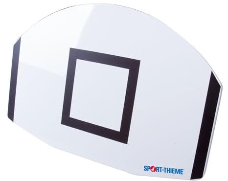 Sport-Thieme Basketball-Zielbrett Street | Vollholzkern, glasfaserverstärkter Kunststoff | Wetterfest | 110x73 cm | Weiß | 20 mm stark | 9 kg