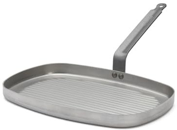 DE BUYER -5540.38 -poele grill rectang. queue f. 38x26cm, Gris