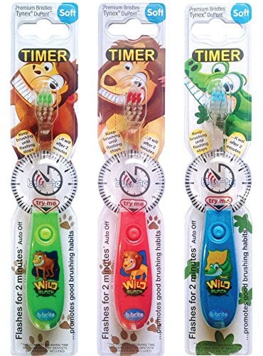 B-Brite Children's Toothbrush with Flashing Timer, 3 Pack