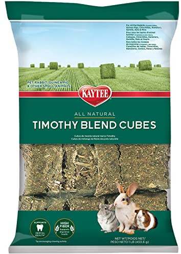 Kaytee Natural Timothy - Cubos de heno (Alta Fibra, 454 g)