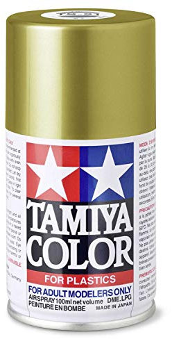 TAMIYA 85011 TS-21 Gold glänzend 100 ml - Sprühfarbe für Plastikmodellbau, Modellbau und Bastelzubehör, Sprühfarbe für den Modellbau