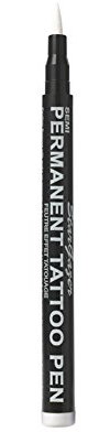 Stargazer Semi-Permanent Vegan Tattoo Pen 13. Up To 24 Hour Strong White Colour For Skin Art With A Fine Line Nib.