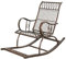 Biscottini Eisenstuhl 127x64x90 cm | Gartenstühle Metall | schaukelstuhl Outdoor | Gartenstuhl Eisen antik | schaukelstuhl Garten | Gartenstuhl Metall