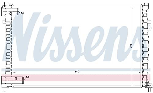 NISSENS Kühler Motorkühlung Kühler Wasserkühler Motorkühler Netzbreite 398mm Netzlänge 640mm Netztiefe 32mm 61322