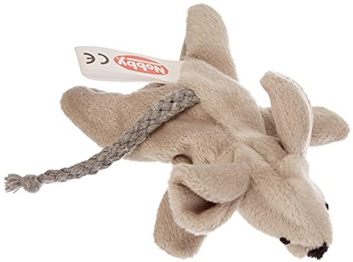Nobby Jouet Peluche en Forme Souris Gris + Herbe à Chat pour Chat 3,5 cm