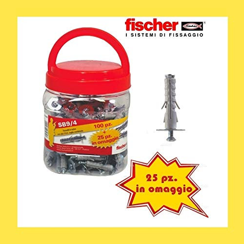 Tasselli in nylon con vite T.S.C taglio combinato 100 pz + 25 in Omaggio - SB9/4