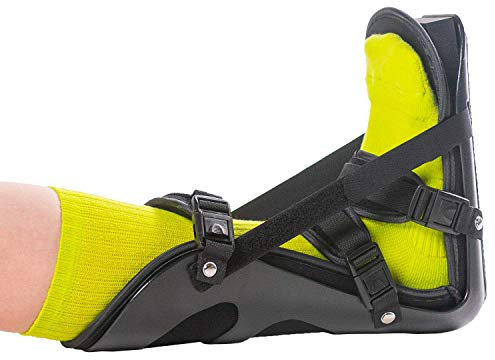 BraceAbility Stretch-Stiefel zum Schlafen | Plantarfasziitis-Nachtfußschiene und einstellbare Achillessehnenentzündungsorthese für Faszien-, Fersensporn- oder Bogenschmerzbehandlung (groß)