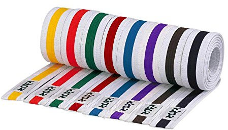 Kwon Jugendgürtel (Kindergürtel), Mehrfarbig 240 weiß-grün-weiß