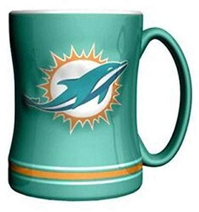Boelter Brands Keramik Tasse, Delfinform, 14 Unzen, Miami Dolphins, NFL