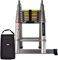 WORHAN® 5.0m MIT ALUMINIUMRINGEN TELESKOPLEITER MIT ALUMINIUMRINGEN ANLEGELEITER KLAPPLEITER TELESKOP Leiter MULTIFUNKTTIONS Leiter 500cm AK5+Bag
