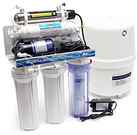 Naturewater Impianto osmosi inversa a 6 stadi 180 l/giorno con chiarificatore UV e pompa di spinta