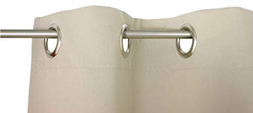 Wirth Fertigschal Dim Out mit Ösen, Polyester, Beige, 180 x 145 cm