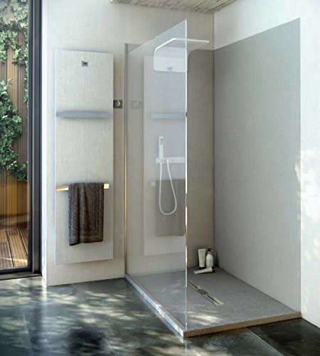 Paroi de douche sans joints 240 x 90 cm en 7 mm en fonte minérale, rückwände de douche, salle de bain, carrelage, carrelage salle de bain, fugenloses BA