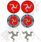 Isle of Man TT Races Manx triskellion 40 mm (40,6 cm) Mobile, Handy Vinyl Mini Sticker, Aufkleber X6