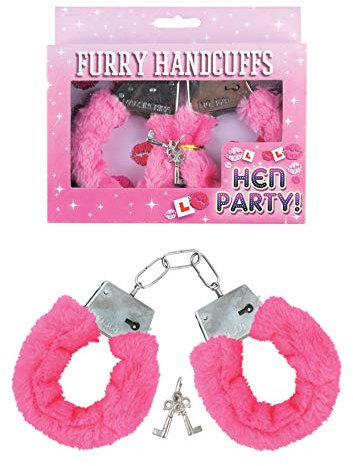 Manette Sexy con Peluche ROSA - Funny Love Cuffs Nubilato Festa Scherzo Hot