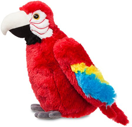 Aurora World Aurora, 60782, Flopsies Muriel Ara, 30cm, Plüschtier, rot