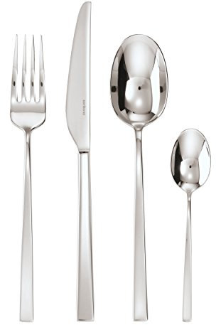Sambonet 52530-82 Linea Q - Set di 24 Posate in Acciaio Inox 18 x 10 cm