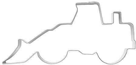 Ausstechform Radlader / Schaufelbagger / Bagger, 10cm, Weissblech