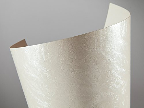 20 FALAMBI Premiumkarton Frost - perlweiß, Papier 220 g/m², bedruckbar, metallic Karton, durchgefärbt