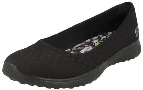 Skechers Women's Microburst One-up Sneakers, Black, 6 UK
