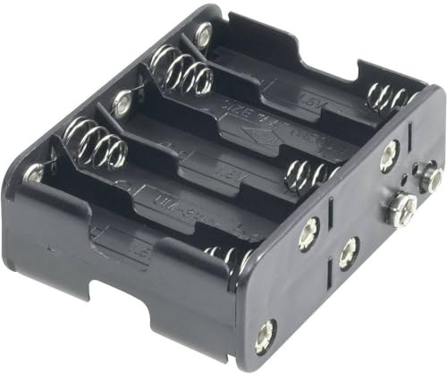 Batteriehalter , Mignon AA mit Druckknopfanschluß