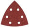 wolfcraft 15 Haft-Schleifblätter-Set für Holz/Metall - 8403000 - Eckmaß 95 mm - für Dreieckschleifer Deltaschleifer, Körnung 60, 80, 120 - gelocht