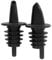 FACKELMANN Flaschenausgießer 7cm 2 Stück aus LDPE, schwarz, 7 x 5 x 3.2 cm, 2-Einheiten