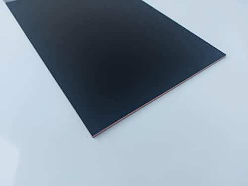 alt-intech Fassadenplatte Balkonplatte HPL Verschiedene Größen und Farben + Zubehör (1000 x 250 x 6 mm, Schwarz)