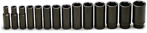 Wright Tool 407 14-Piece 6-Point Deep Impact Socket Set