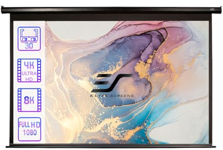 Elite Screens Electric84H Spectrum Series Écran de Projection - Écran de Projection (Diagonale 213,4 cm (84), Hauteur 104,6 cm (41,2), Largeur 185,9 cm (73,2), Format 16:9)