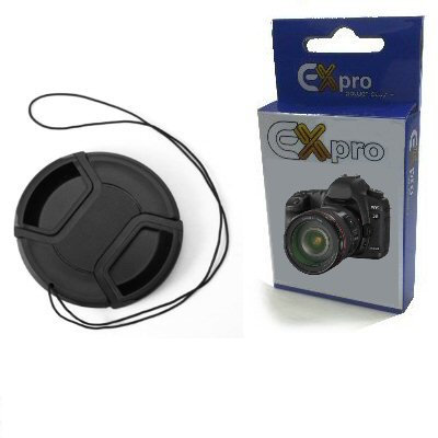 Ex-Pro 52mm Snap-on/Clip on Lens Cap for SLR Camera's with cord, Canon, Nikon, Fuji etc.