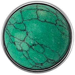 Quiges Damen Click Button 18mm Chunk Versilbert Rote Naturstein für Druckknopf Zubehör