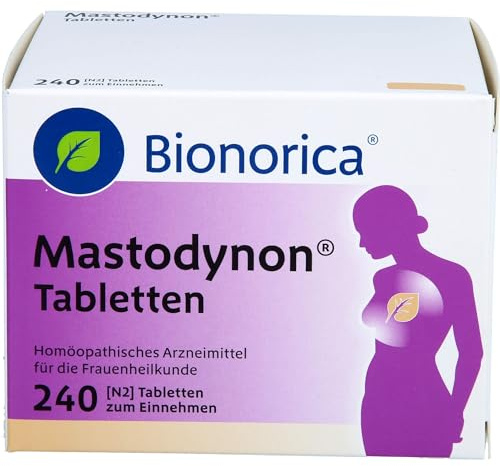 Mastodynon® Tabletten – bei Brustschmerzen, 240 Stück | Bei Spannungs- & Schwellungsgefühl in den Brüsten I Beschwerden vor- und während der Periode I wirkt rein pflanzlich