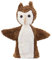 Kallisto Handpuppe Eule dunkelbraun - Kuscheltiere Bio-Baumwolle Made in Germany