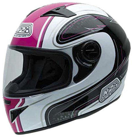 NZI Must Motorradhelm, Mehrfarbig, Weiß/Schwarz/Pink, 58-59
