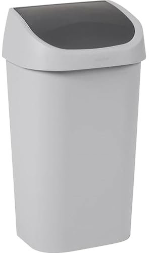 Curver Mistral Abfalleimer 50L Schaukel, Plastik, Grey, 1.1 x 1.1 cm, 8-Einheiten