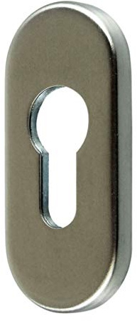 SN-TEC Schutzrosette/Schieberosette/Zylinderschutz oval 7mm Edelstahl VA Rostfrei