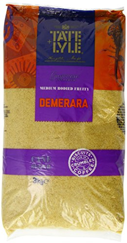 Tate & Lyle Fairtrade Demerara Sugar 3kg - Amber Crystals for Coffee | Fruity sweet-spiced taste, large glassy brown grains, pure cane, vegan, vegetarian, kosher, cereal, crumbles, cocktails