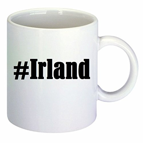 taza para café #Irland Hashtag Raute Cerámica Altura 9.5 cm diámetro de 8 cm de Blanco