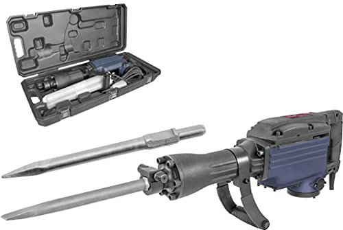 Güde Meißelhammer MH 1600 (1600 W, Schlagenergie 50 J, 30 mm 6-kant Werkzeugaufnahme, Flach- und Spitzmeißel 400 mm, Metallgehäuse, Dauerbetriebfunktion, Kabelläge 5 m, Transportkoffer mit Rollen)