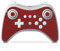 Skin kompatibel mit Nintendo Wii U Pro Controller Folie Sticker Leder Rot einfarbig