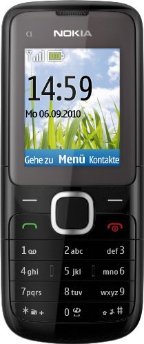 Nokia C1-01 Handy (4,6 cm (1,8 Zoll) Display, Micro USB, VGA Kamera) dark grey