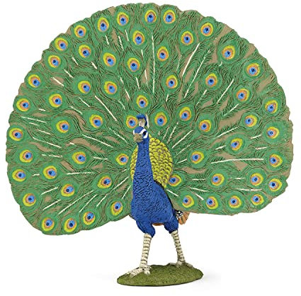 Papo -Handbemalt - Figuren -Das Leben auf dem bauernhof-Pfau-51161-Sammelbar-Für Kinder - Geeignet für Jungen und Mädchen - Ab 3 Jahren