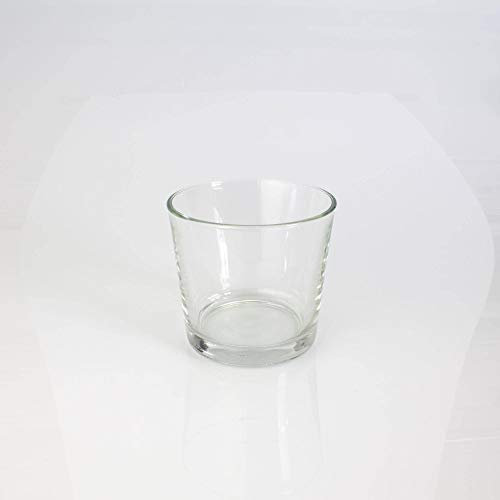 INNA-Glas Kleine Glasvase - Windlicht Alena, klar, 10,5cm, Ø 11,5cm - Blumentopf - Tisch Glasvase