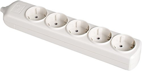 SOLERA 8005 Steckdosenleiste/Mehrfachsteckdose ohne Kabel, 5 Steckdosen, Weiß