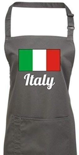 ShirtInStyle Kochschürze Latzschürze Italy Italien Länderschürze, Farbe Darkgrey