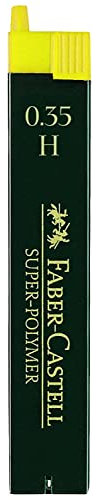 FABER-CASTELL 120311 - Feinmine Super Polymer, 0.35 mm, Härtegrad H, 12 Stück